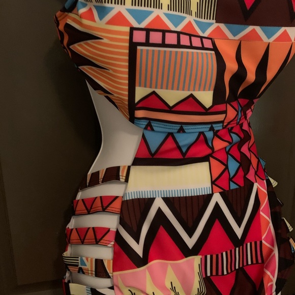 One piece African print swimsuit - Picture 3 of 7